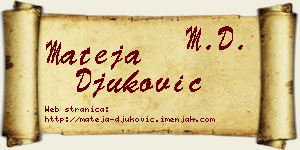 Mateja Đuković vizit kartica